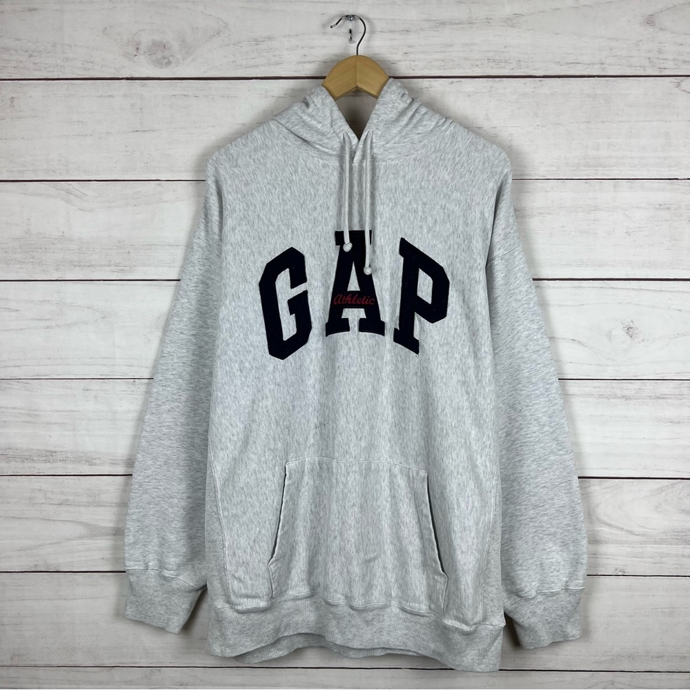 GAP Gray Hoodie with Navy Logo